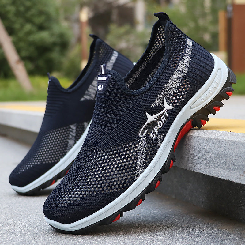 MĘSKIE WSUWANE SNEAKERSY Z SIATECZKI