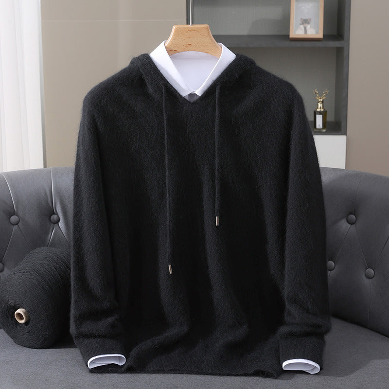 BLUZA MĘSKA Z KAPTUREM Z DOMIESZKĄ WEŁNY
