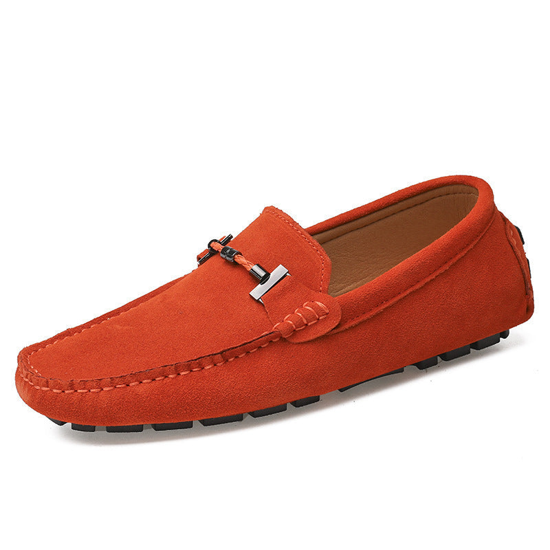 Męskie loafersy z kwadratowym noskiem