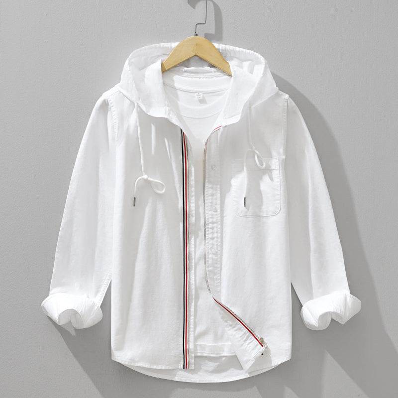 BLUZA MĘSKA Z KAPTUREM Z DOMIESZKĄ LNU