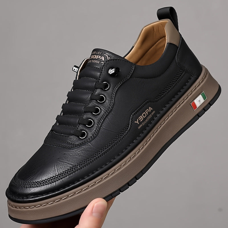 AMORTYZOWANE SKÓRZANE SNEAKERSY MĘSKIE