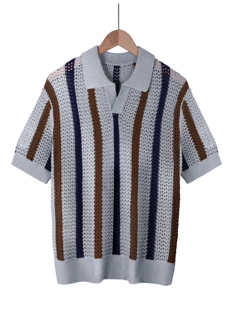 COLLARED KNIT POLO FOR MEN