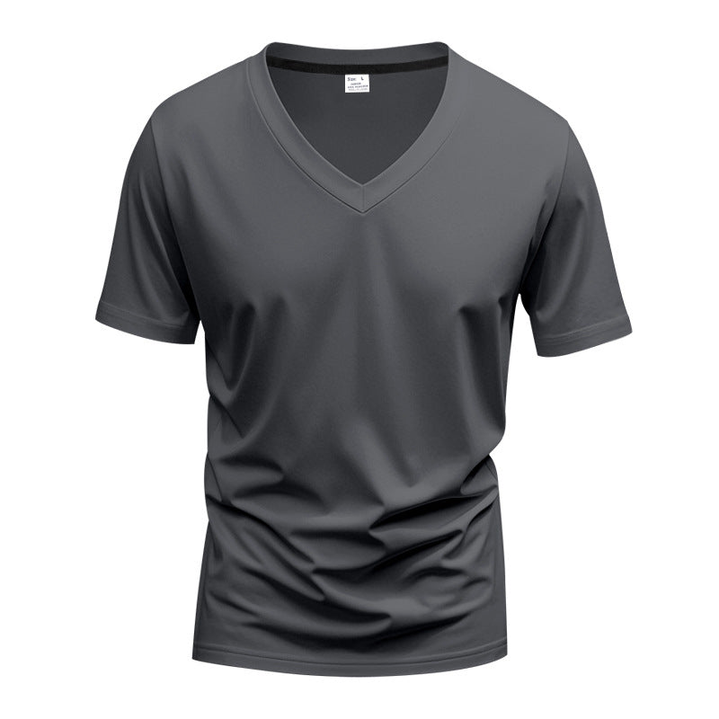 MĘSKI T-SHIRT Z DEKOLTEM V