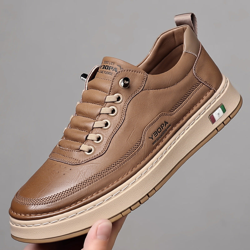 AMORTYZOWANE SKÓRZANE SNEAKERSY MĘSKIE