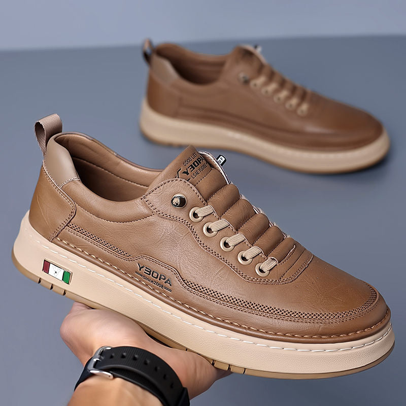 AMORTYZOWANE SKÓRZANE SNEAKERSY MĘSKIE