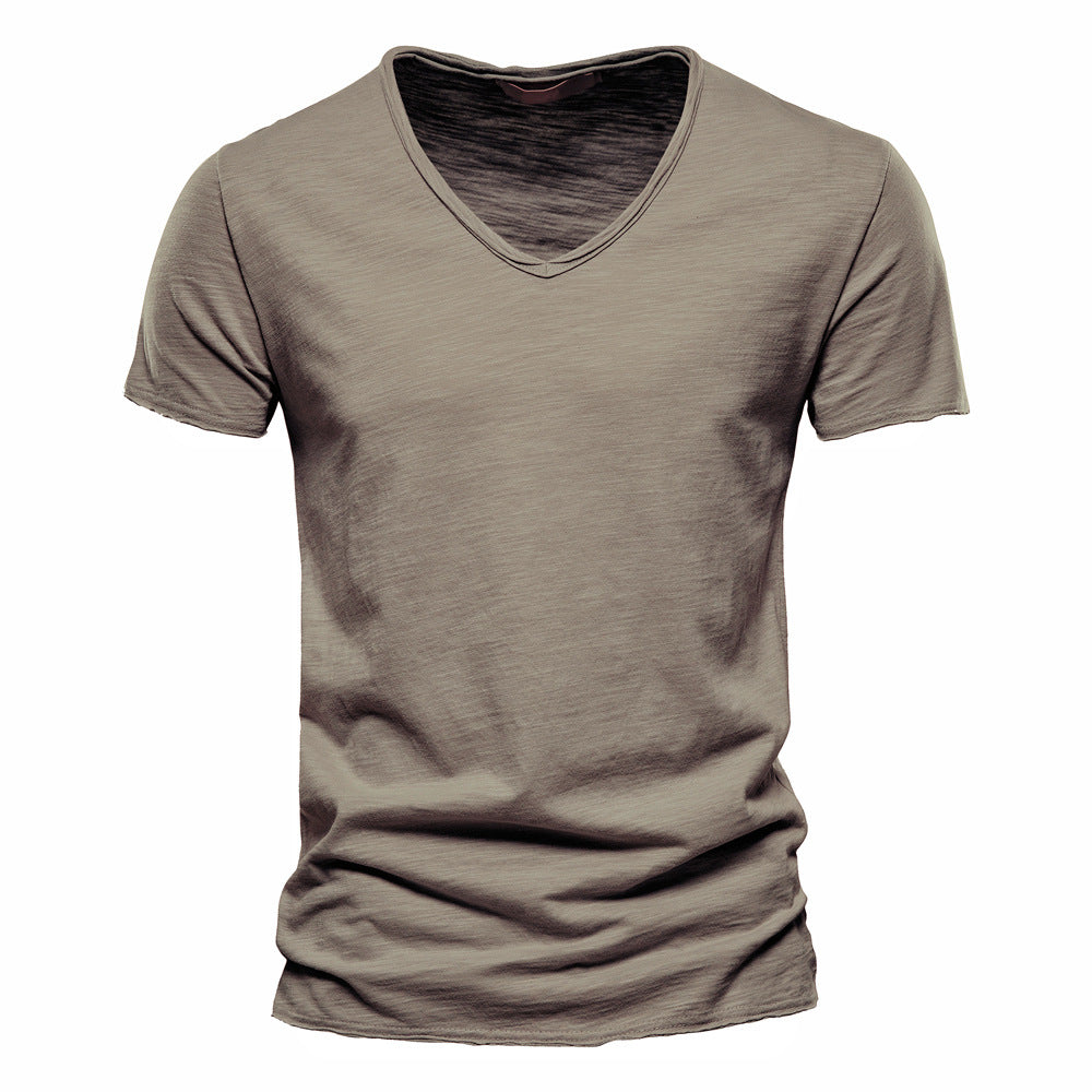 PRĄŻKOWANY LETNI T-SHIRT MĘSKI