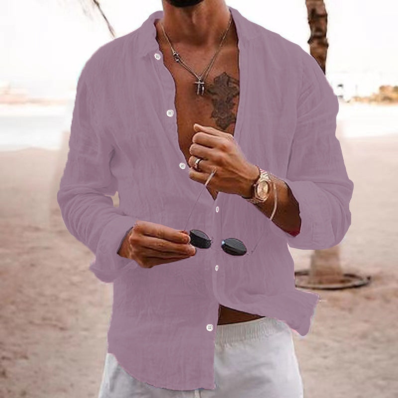 MĘSKA KOSZULKA HENLEY BAWEŁNA