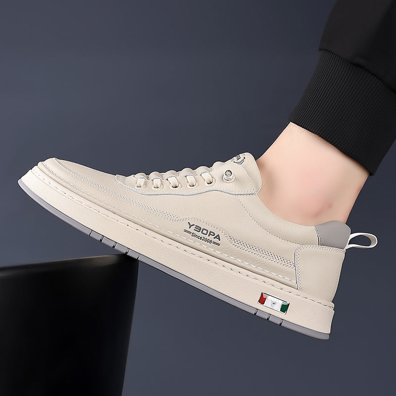 AMORTYZOWANE SKÓRZANE SNEAKERSY MĘSKIE