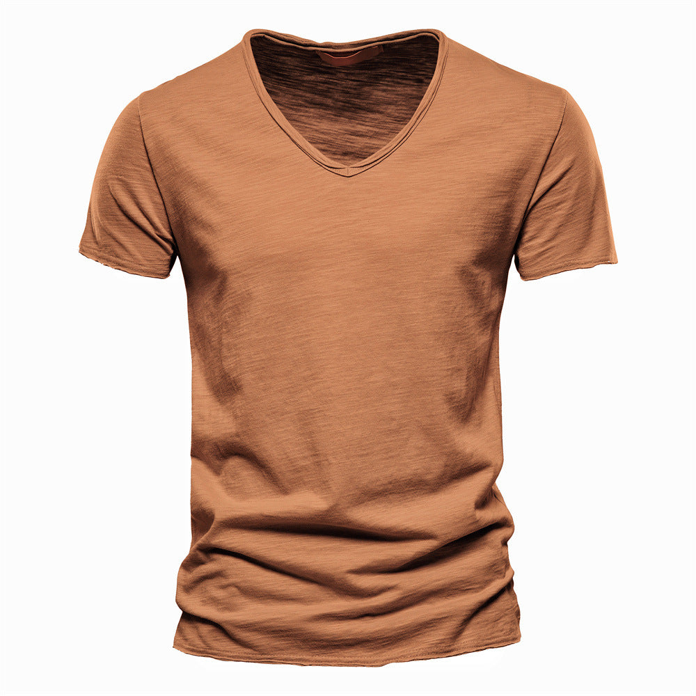 PRĄŻKOWANY LETNI T-SHIRT MĘSKI