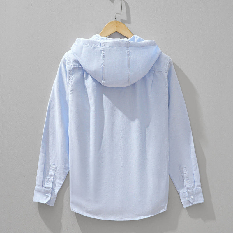 BLUZA MĘSKA Z KAPTUREM Z DOMIESZKĄ LNU