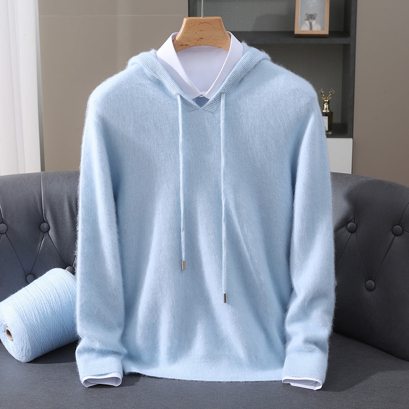 BLUZA MĘSKA Z KAPTUREM Z DOMIESZKĄ WEŁNY