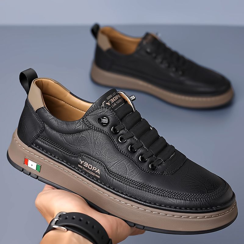 AMORTYZOWANE SKÓRZANE SNEAKERSY MĘSKIE