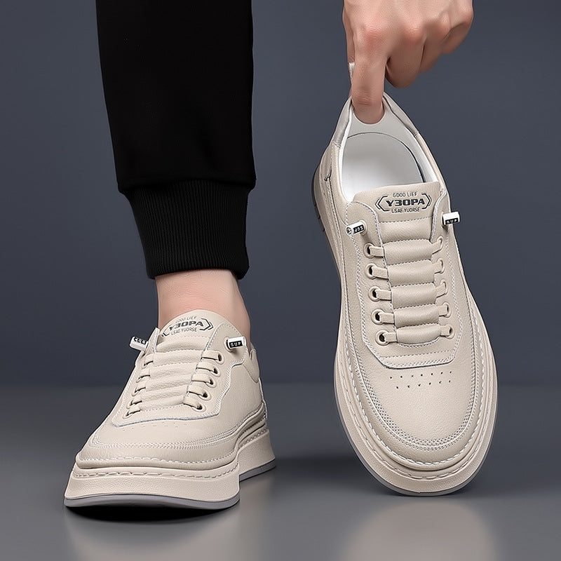AMORTYZOWANE SKÓRZANE SNEAKERSY MĘSKIE