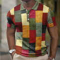 KOSZULKA POLO MĘSKA W STYLU PATCHWORK