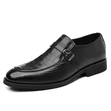 Men's Leather Oxford Brogue Dress Shoes Pointed Toe Business Office