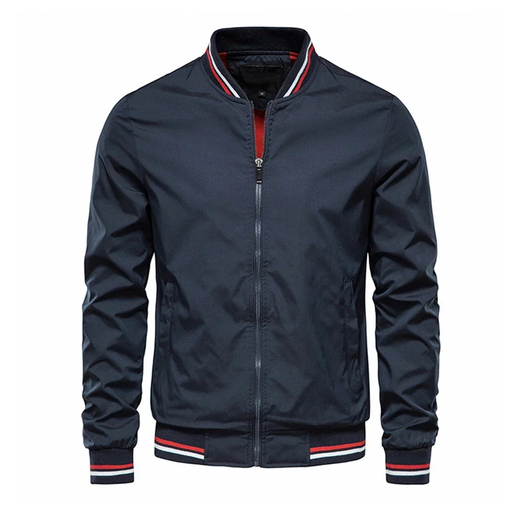 CONTRAST BOMBER JACKET FOR MEN
