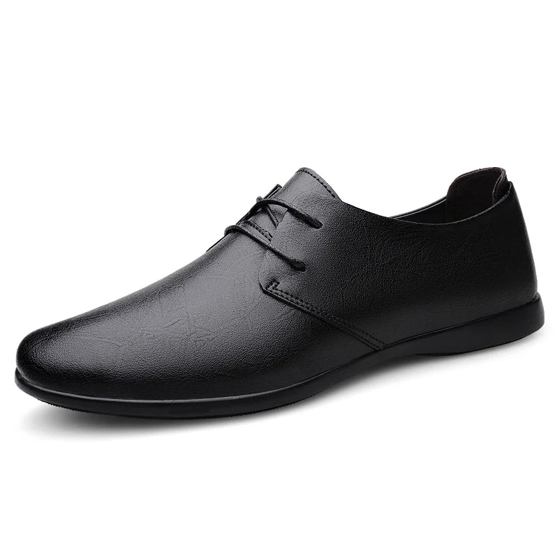Men's Lace-Up Oxford Casual Shoes Split Leather Breathable