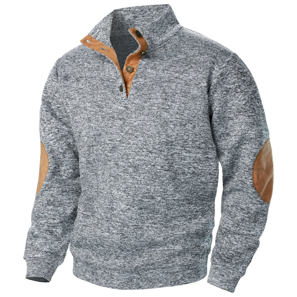 BLUZA MĘSKA Z KRÓTKIM ZAMKIEM