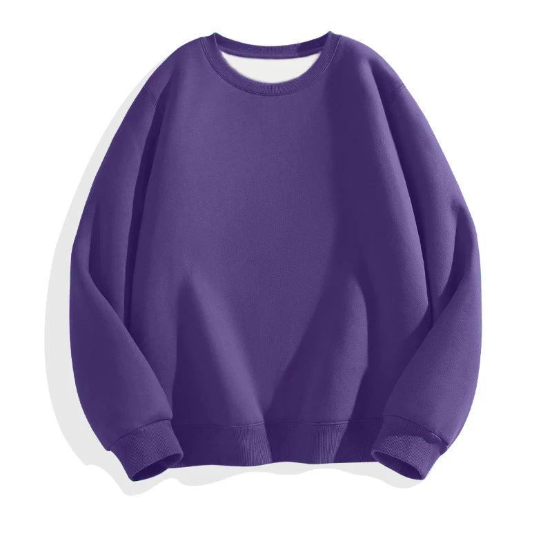 Men's Solid Pullover Streetwear Hoodie, Spring/Autumn Sweatshirt