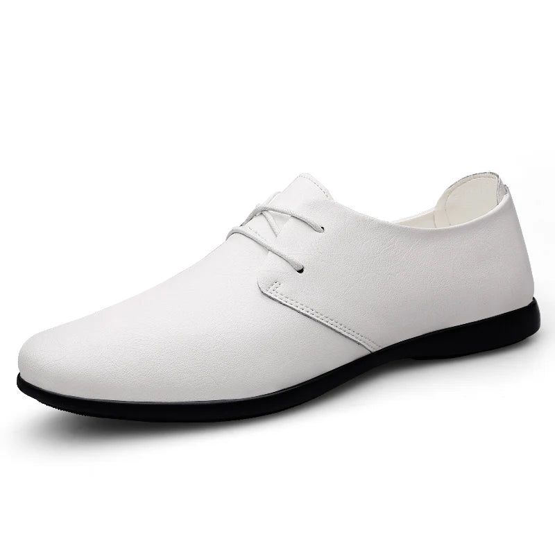 Men's Lace-Up Oxford Casual Shoes Split Leather Breathable