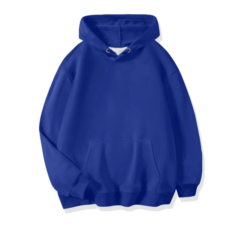 Men's Solid Pullover Streetwear Hoodie, Spring/Autumn Sweatshirt