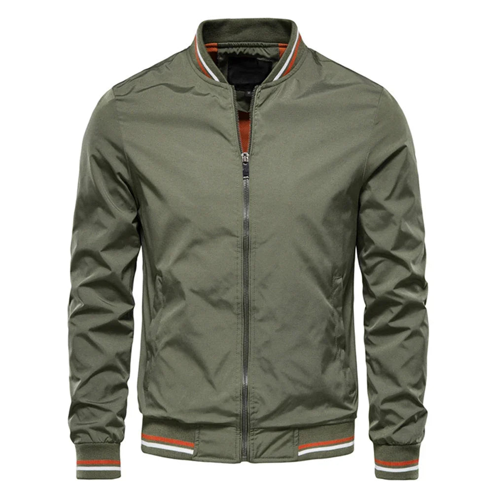CONTRAST BOMBER JACKET FOR MEN