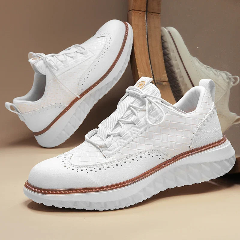 ODDYCHAJĄCE SKÓRZANE SNEAKERSY MĘSKIE