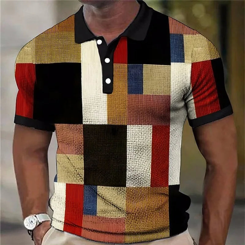 MĘSKA KOSZULKA POLO W KRATĘ
