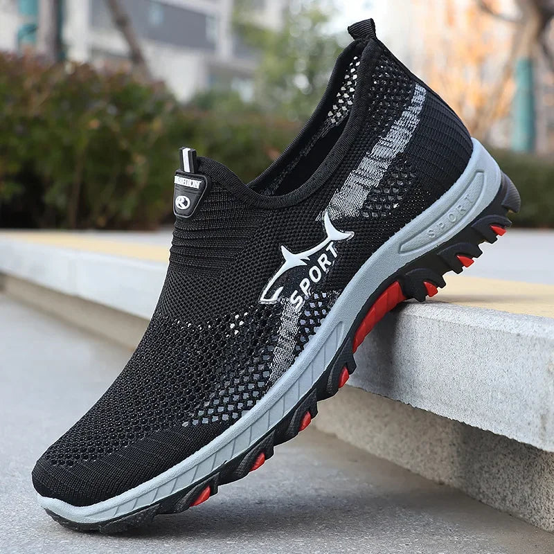 MĘSKIE WSUWANE SNEAKERSY Z SIATECZKI