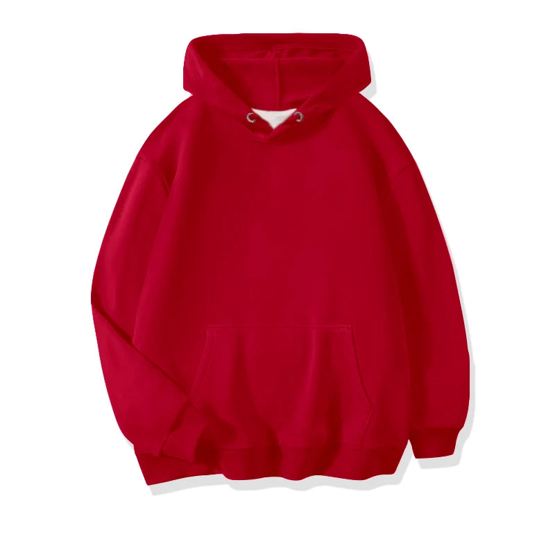 Men's Solid Pullover Streetwear Hoodie, Spring/Autumn Sweatshirt