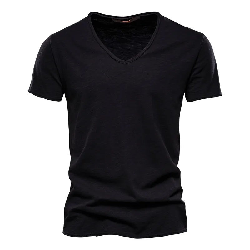 PRĄŻKOWANY LETNI T-SHIRT MĘSKI