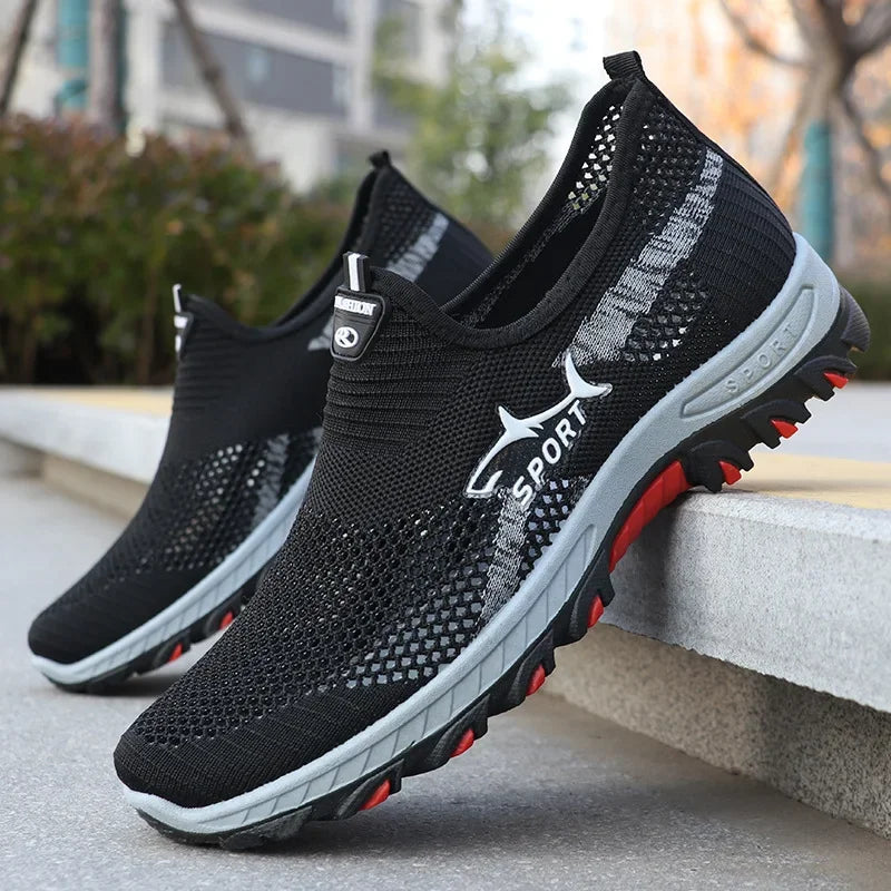 MĘSKIE WSUWANE SNEAKERSY Z SIATECZKI