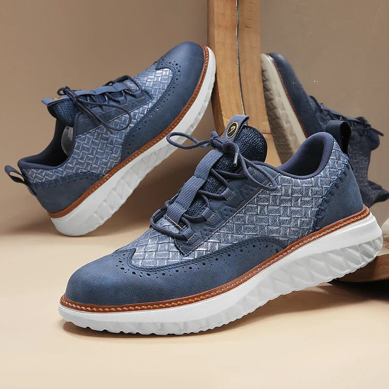 ODDYCHAJĄCE SKÓRZANE SNEAKERSY MĘSKIE