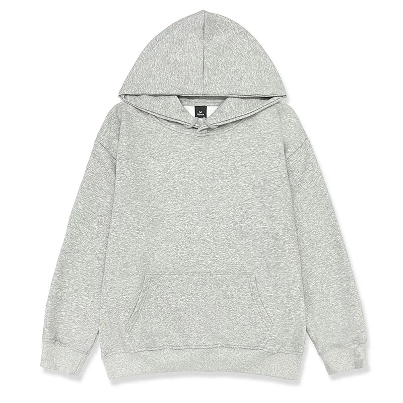 Men's Solid Pullover Streetwear Hoodie, Spring/Autumn Sweatshirt