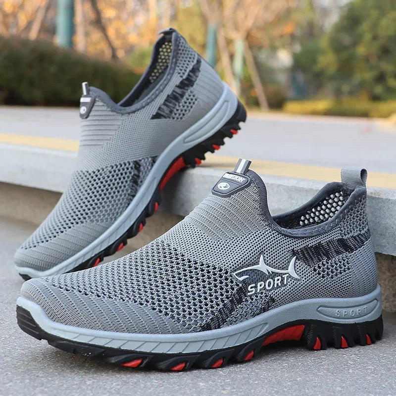 MĘSKIE WSUWANE SNEAKERSY Z SIATECZKI