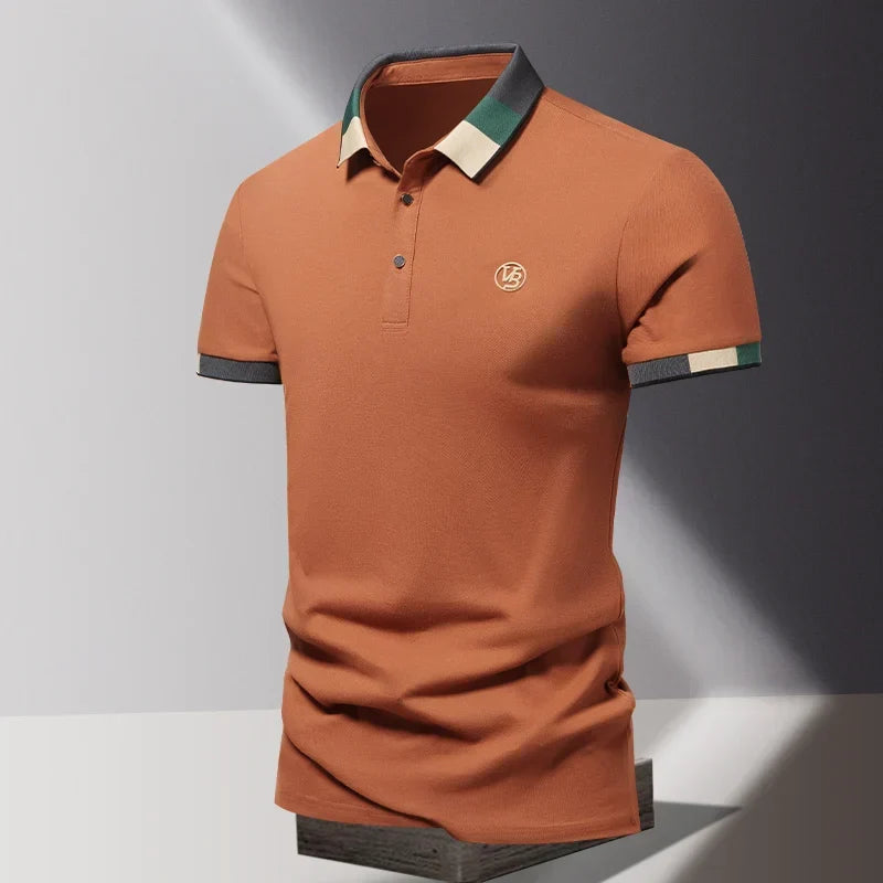 Męska koszulka polo w kolorze terakoty