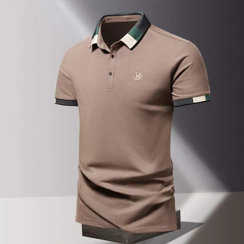 Męska koszulka polo w kolorze terakoty