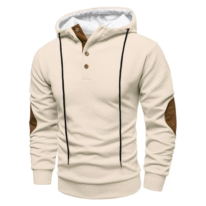 MĘSKI SWETER Z PÓŁGOLFEM I ZAPIĘCIEM NA GUZIKI, FASON SLIM FIT