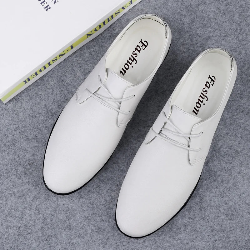 Men's Lace-Up Oxford Casual Shoes Split Leather Breathable