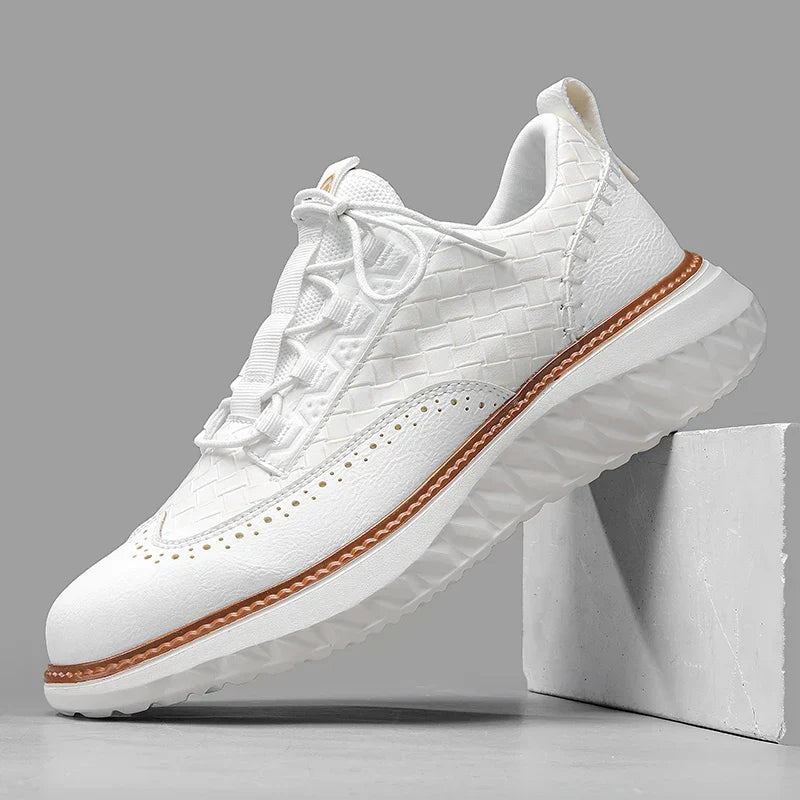 ODDYCHAJĄCE SKÓRZANE SNEAKERSY MĘSKIE