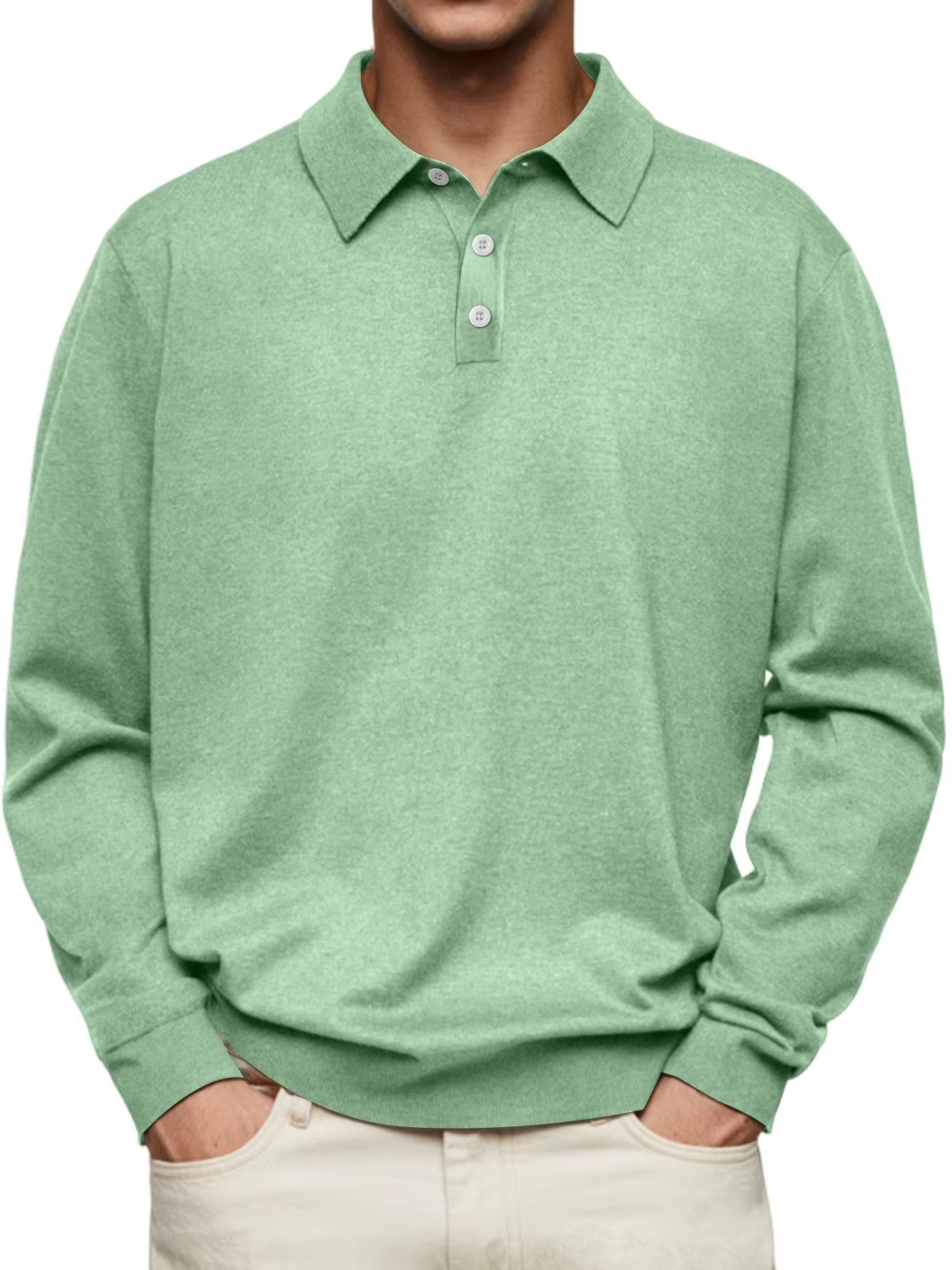 MĘSKA KOSZULKA POLO Z DŁUGIM RĘKAWEM