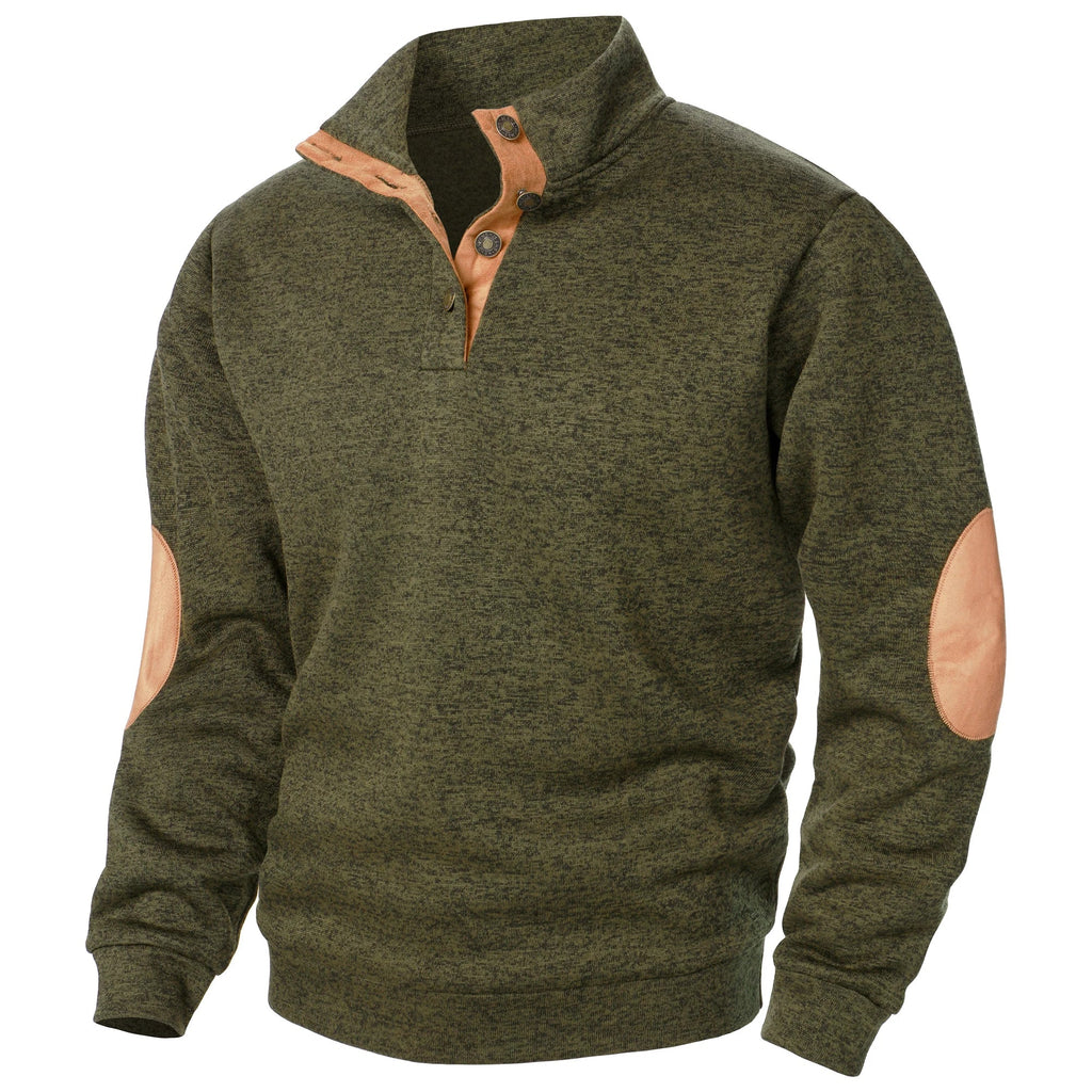 BLUZA MĘSKA Z KRÓTKIM ZAMKIEM
