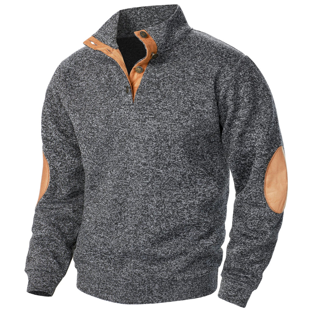 BLUZA MĘSKA Z KRÓTKIM ZAMKIEM
