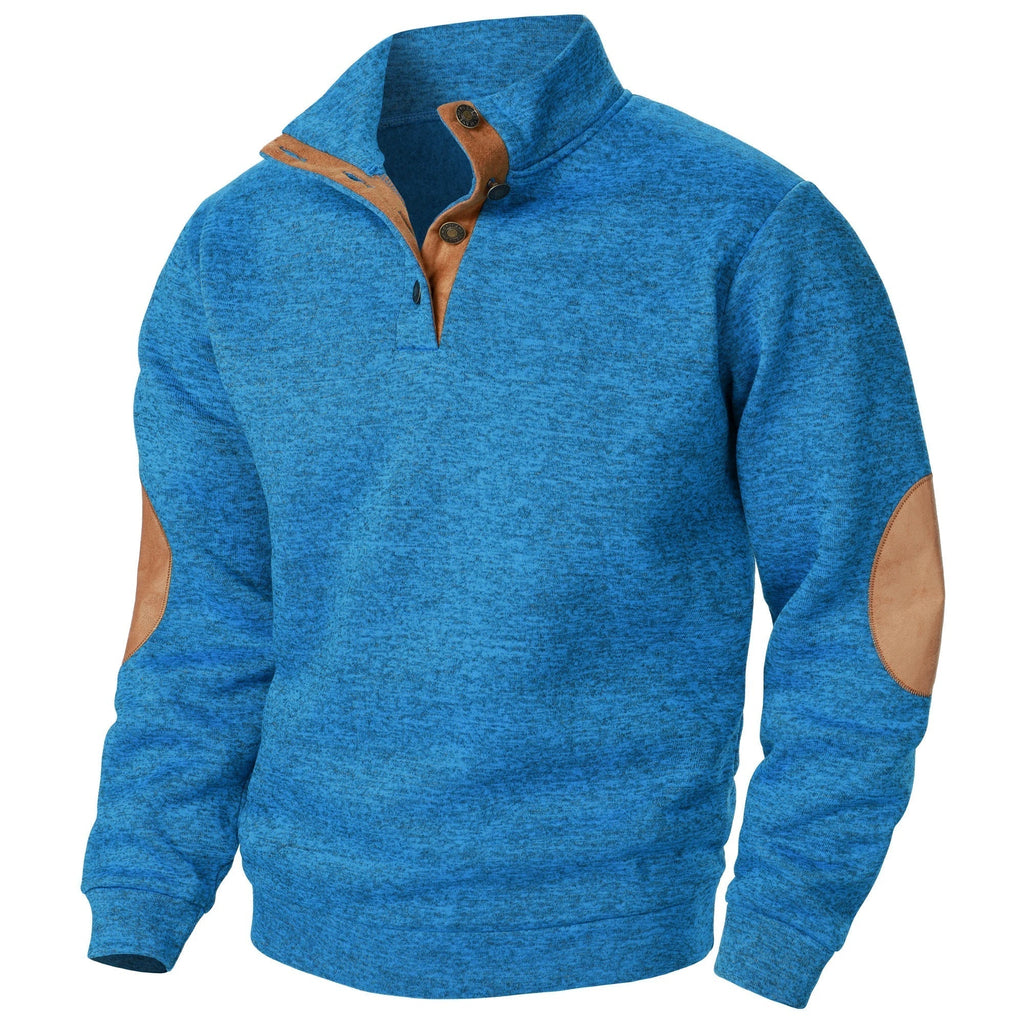 BLUZA MĘSKA Z KRÓTKIM ZAMKIEM