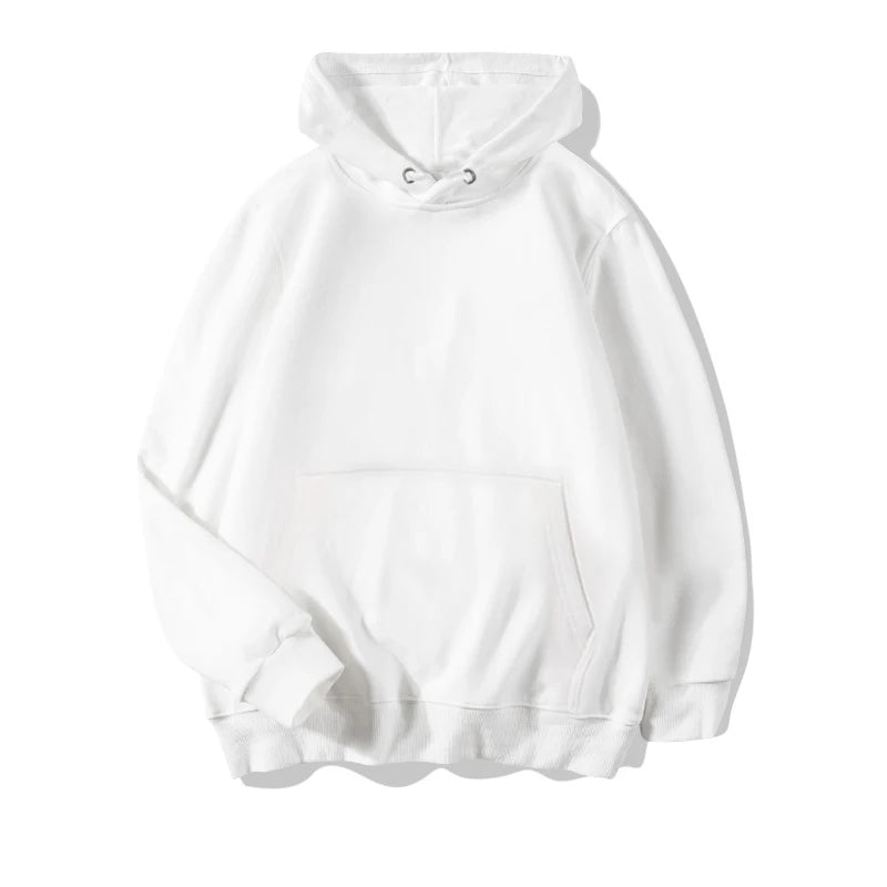 Men's Solid Pullover Streetwear Hoodie, Spring/Autumn Sweatshirt