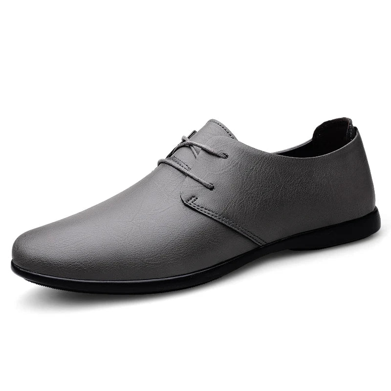 Men's Lace-Up Oxford Casual Shoes Split Leather Breathable
