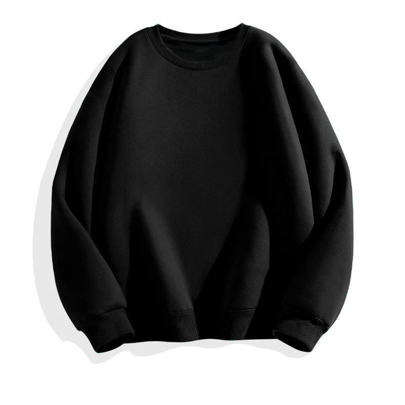 Men's Solid Pullover Streetwear Hoodie, Spring/Autumn Sweatshirt