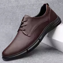 Men's Leather Oxford Brogue Dress Shoes Pointed Toe Business Office