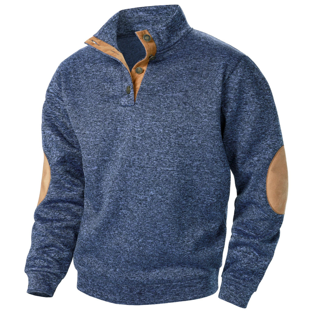 BLUZA MĘSKA Z KRÓTKIM ZAMKIEM