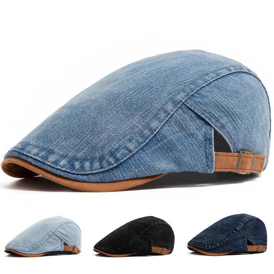 DENIM FLAT CAP FOR MEN